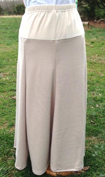 Maternity Long Khaki Twill Gored  Skirt -2XL-2024 Closeout