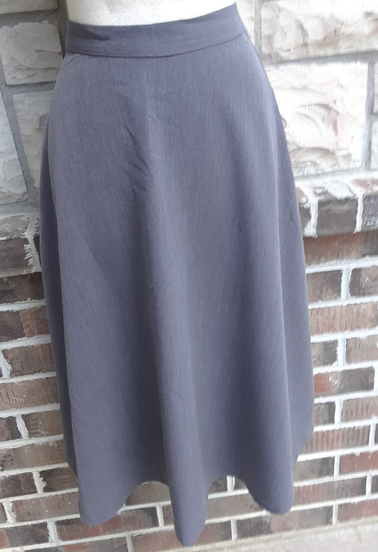 charcoal a-line skirt